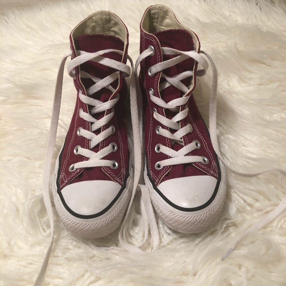 Maroon High Top Converse NWOT